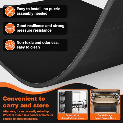 Generic Folding Gymnastics Mat 118.11x59.06x1.18inch Indoor Gymnastics Track Exercise Mat Non-Slip Surface for Home Yoga Pilates Martial Art