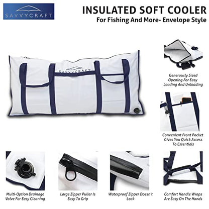 Savvycraft Waterproof Insulated Fish Kill Bag, Leakproof, 60" L x 20" H - style: Envelop: 60"l X 20"h
