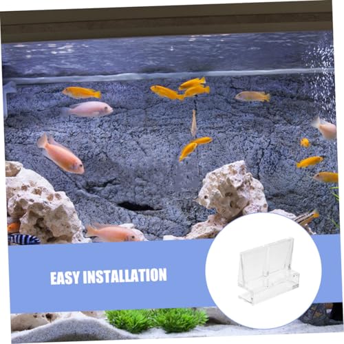 BESPORTBLE 6pcs Acrylic Fish Tank Cover Clips Support Brackets for Rimless Aquariums Clear Design for Easy Installation Elegant Look for Fish Safety Aesthetic Appeal