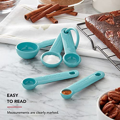 KitchenAid Measuring Spoons, Set Of 5, Aqua Sky - size: Set Of 5