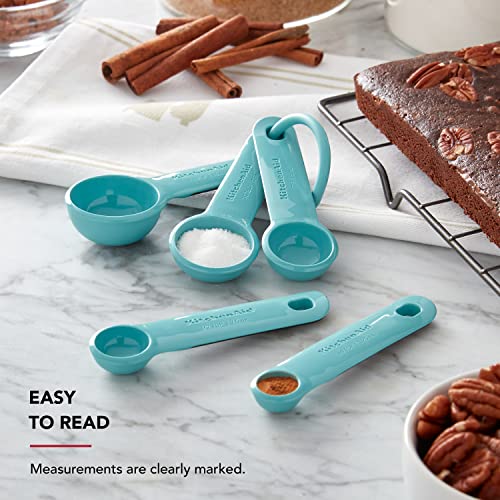KitchenAid Measuring Spoons, Set Of 5, Aqua Sky (Pack of 12) - size: Set Of 5 (Pack of 12)