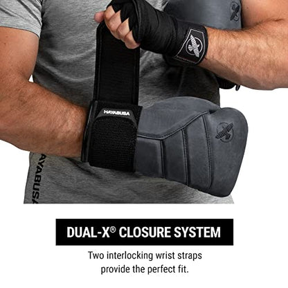 Hayabusa T3 LX Leather Boxing Gloves | Leather Boxing Gloves, Training Gloves Men and Women, Sparring Gloves, Heavy Bag Gloves, 16oz Boxing Gloves, Muay Thai Gloves - color: Obsidian, size: 12oz
