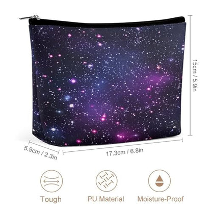Starry Night Sky Makeup Bag, Travel Toiletry Organizer, Cosmetic Pouch for Women, Birthday Presents for Mom Girls Women Sisters - color: Starry Night Sky