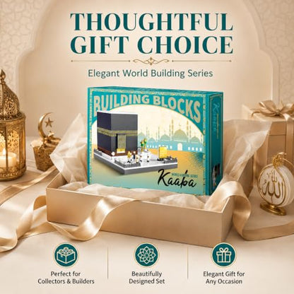 Mosque Kaaba of Mecca Building Blocks Sets Islamic Architecture Model Toys for Adults and Kids World Famous Landmark Building Kits Eid Gifts for Muslim 446PCS - style: Mosque Kaaba of Mecca
