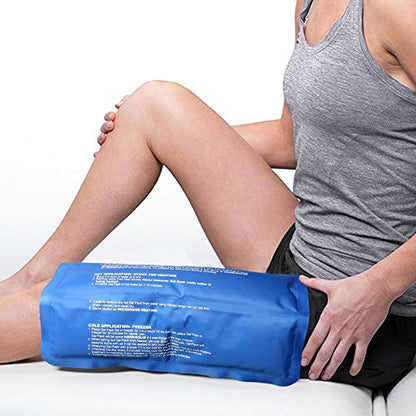LotFancy Ice Pack for Injuries, Reusable Large Hot Cold Pack for Therapy, Heating or Cooling Gel Pad for Back Shoulder Knee Waist Sprains, Muscle or Joint Pain Relief, 14" x12" - style: 13.8x11.8in