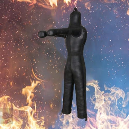 MMA Grappling Dummy Unfilled Training Bag for Judo and Karate, 180cm Black