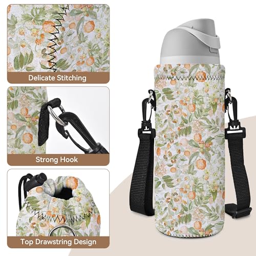 Neoprene Water Bottle Carrier Bag with Adjustable Shoulder Strap,Insulated Water Bottle Cover for Stainless Steel/Glass/Plastic Bottles - color: BC-53, size: 500ml