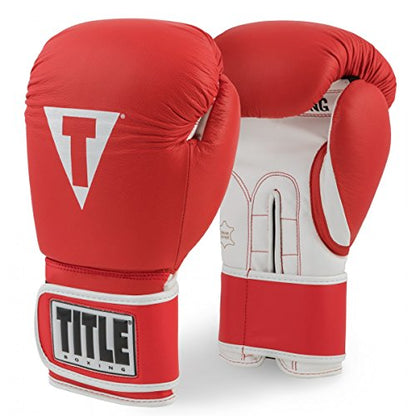 TITLE Boxing Pro Style Leather Training Gloves 3.0 - Boxing Gloves, Boxing Training Gloves, MMA Gloves, Oz Training Gloves, Kickboxing Gloves, Punching Bag Gloves, Sparring Gloves - color: Red/White, size: 16 oz