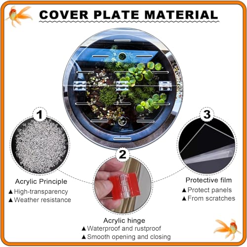 Custom Fish Tank Cover Plate, Acrylic Aquarium Anti-Jump Cover Lid Transparent Invisible Top Cover Plate, It Helps with The Water Evaporation(22"/55cm) - size: 22"/55cm