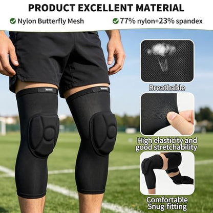 Volleyball Knee Pad for Women Men, Non-Slip and Thickening Anti-Collision Sports Protection Knee Pad, Elastic & Breathable Knee Brace Ideal for Mountain Bike Skateboard Volleyball(Knee Pads,Medium) - size: Knee Pads(Medium)