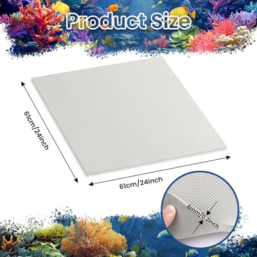 24 x 24 Inch Fish Tank Pad, 6mm Aquarium Leveling Mat, Gray | Water-Resistant Surface, Easy to Cut, Helps Cushion the Tank Base, Suitable for Aquariums and Terrariums - color: Gray, size: 24 x 24in