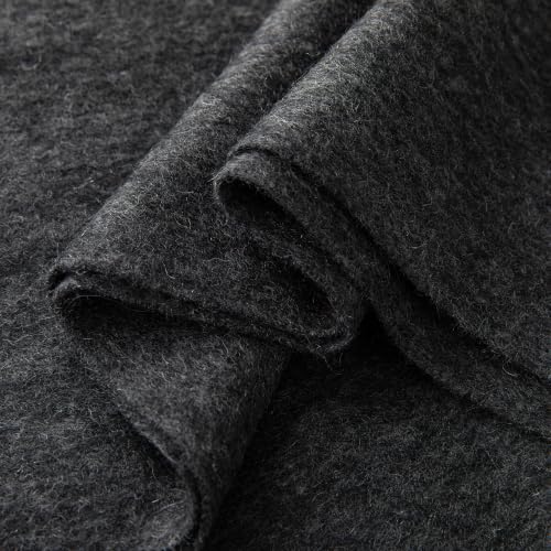 100% Pure Cashmere Scarf for Women Men, Warm Winter Wrap - color: Charcoal Grey