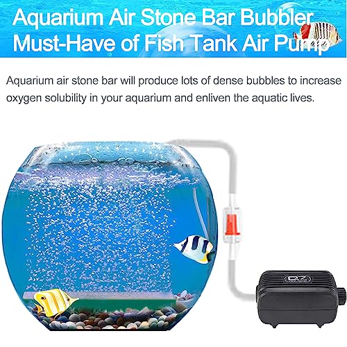 Aquarium Air Stone 10 Inch Long Air Stone Bar Kit with Square Oxygen Diffuser Bubble Release Mineral Airstones for Fish Tank Pumps DWC Bucket Reservoir Pond - color: Blue Stone Bar, size: 10 Inch 5PCS