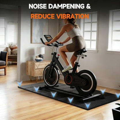 Stepwaver Treadmill Mat for Floor & Carpet Floors, 63" × 30", 0.2" Thick Non-Slip Treadmill Mat for Carpet, Mat for Under Treadmill on Carpet Hardwood Floors - size: 63"L x 30"W x 0.2"Th