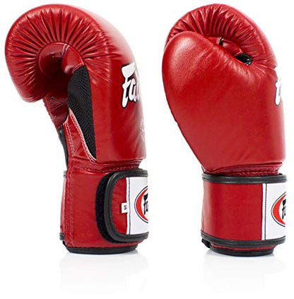 Fairtex BGV1BR Boxing Gloves & Deodorizer Set | Breathable, Shock Absorbent Muay Thai Gloves with Odor Neutralizing Inserts | Perfect for Boxing, Kickboxing, MMA, & Fitness