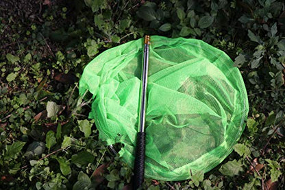 RESTCLOUD Bait Net and Fishing Landing Net with Telescoping Pole Handle Extends to 59 inches - color: Green