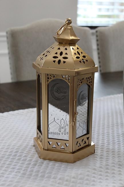 Ramadan Lantern Allahuma Balighna Premium Quality - Tabletop Decorative Mirrored Light Bright Lightning for Home Decorations Muslim New Year Festivals, Celebrations, Parties