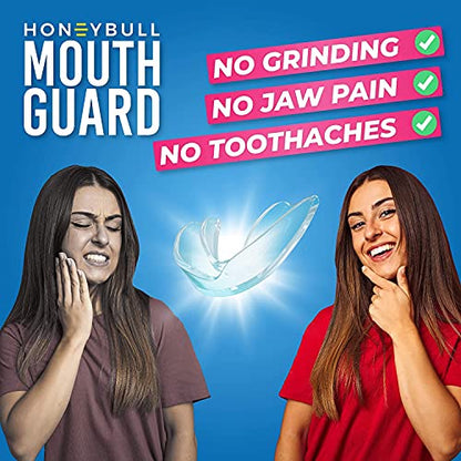 HONEYBULL Anti Grinding Guard Set for Light Grinding, Comfortable Custom Mouth Guard for Nighttime Teeth Grinding (12 Pack - Thin) - size: Thin