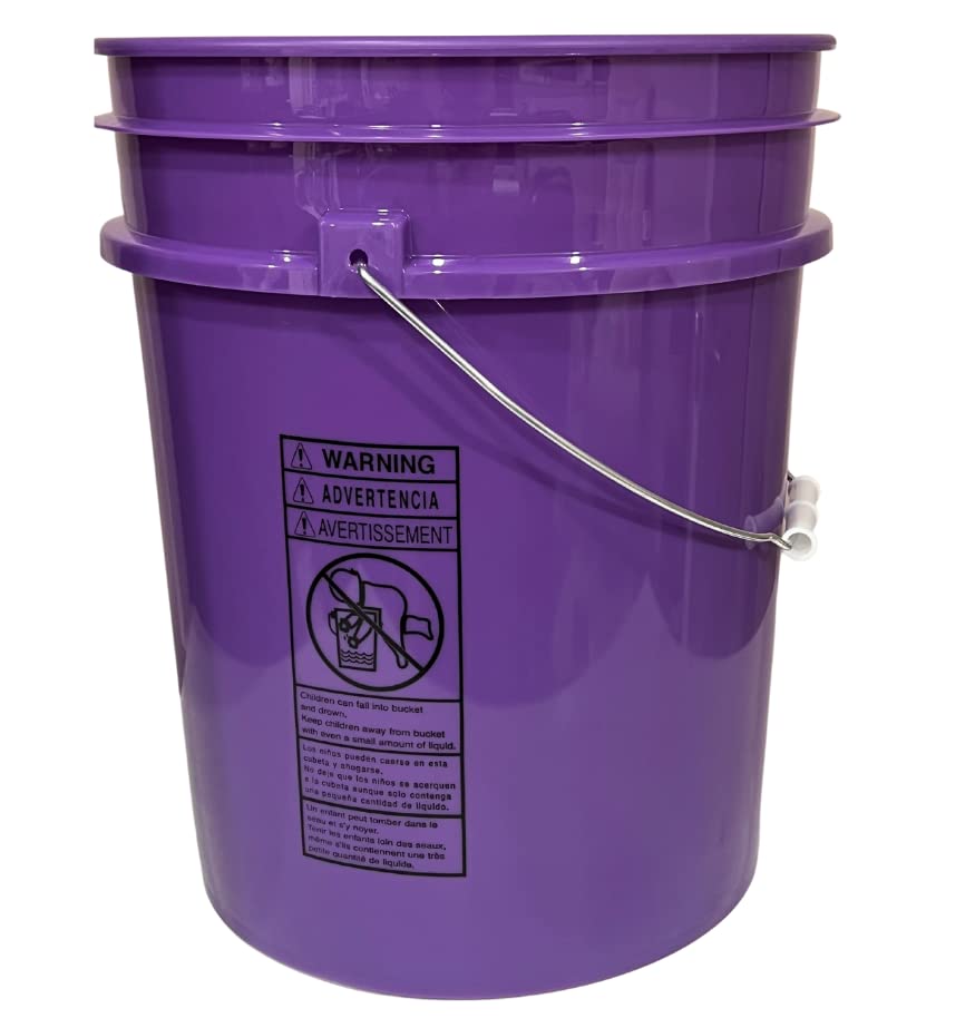 5 Gallon Purple Food Grade Plastic Bucket with Screw on Air Tight Lid- Made in USA (4)