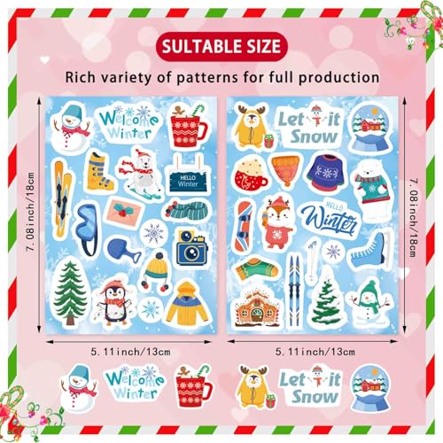 564 PCS Winter Stickers for Kids, Christmas Themed Holiday Stickers - style: Winter