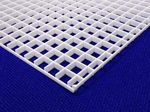 1/2" (12mm) White Grid Divider Egg Crate Louvre 23.5" x 23.5" for Aquarium Lighting Nominal Size AZM Displays