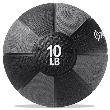 Philosophy Gym Medicine Ball - Weighted Fitness Non-Slip Ball - style: 10 LB