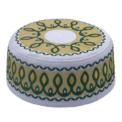 4 Pieces Muslim Prayer Cap Kufi Hat Men Islam Embroidery Arabian Omani Turkish for Eid - size: X-Small