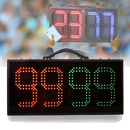 Substitution Board for Soccer, LED Football Game Injury Stop Time Display Boards, Double-Side Football Substitution Board, Change Player Sport Referee Equipment Scoreboard