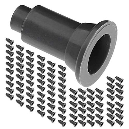 100Pcs Aquarium Isolation Board Support Feet, Adjustable Height PVC Fish Tank Divider Stands, with Food Grade Safety Material, for Easy Cleaning and Stability in Fish Tanks (100 Foot Nails) - color: Black