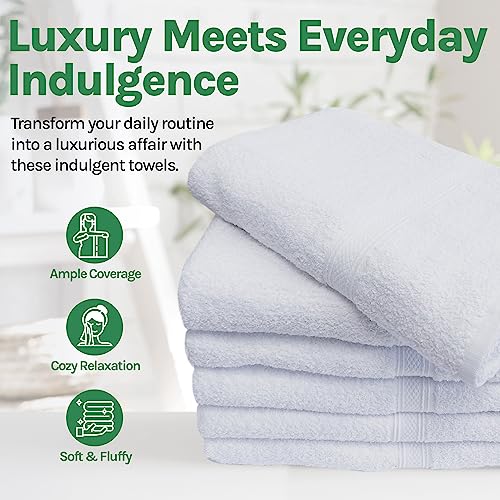 Towels N More Multi Pack 22X44 Small Light Weight Gym Towels or Can be Used as Quick Dry Bath Towel or Salon Towel, 100% Ring Spun Cotton Loops Sweat Towels Women's Hair Dry Towel (6)