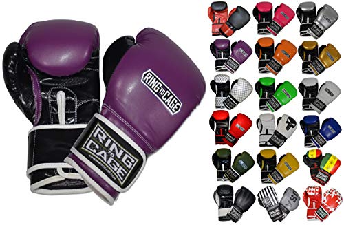 Gym Training Stand-Up Boxing Gloves - color: Purple/Black, size: Large weighs 16oz