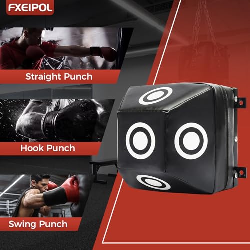 Wall Mount Boxing Training Bag - Uppercut Boxing Training Punching Target - Heavy Punching Bag for Adults for Bedroom/Living Room/Gym - color: Black S (11.81*11.81*9.84 Inch)