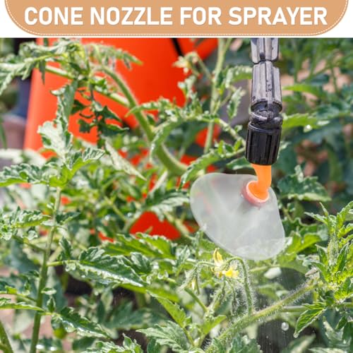 Electric Sprayer Nozzles 2-Pack with Transparent Drift Guard and Windproof Shield for Agricultural Spraying Garden Hose and Backpack Sprayers Fan Shaped Misting Nozzle for Even Spray