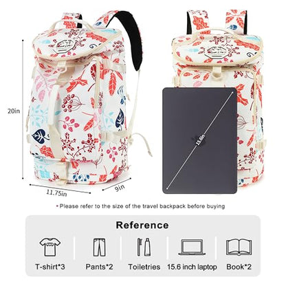 gym duffel bag backpack wrestling bag with shoe compartment 4 kinds of back method waterproof sports walking laptop - color: A-floral Sea Salt White