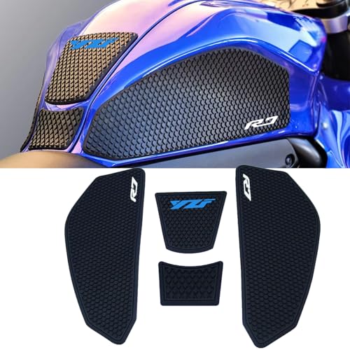 for YZF R7 YZF r7 2025 2024 2023 2022 2021 Accessories Fuel Tank Pads Protect Motorcycle Fuel Tank Stickers Fuel Tank Protection Pads Knee Anti-Slip Pads Fuel Tank Grips Tank Pads（Blue） - color: Blue