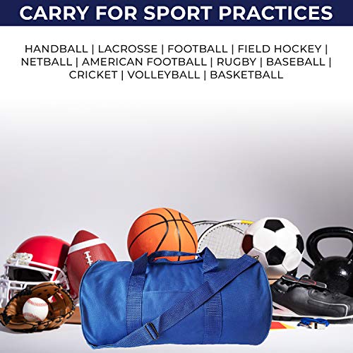 Impecgear Round Duffel Team Sports Equipment Bags, Travel Gym Fitness Bag. - color: Royal