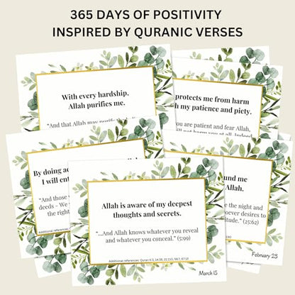 Islamic Positive Affirmations with Quran Verses, Islamic Affirmation Cards with Stand, Muslim Affirmations, Islamic Daily Flip Calendar, Islamic Home & Desk Decor, Ramadan Decor, Ramadan & Eid Gift