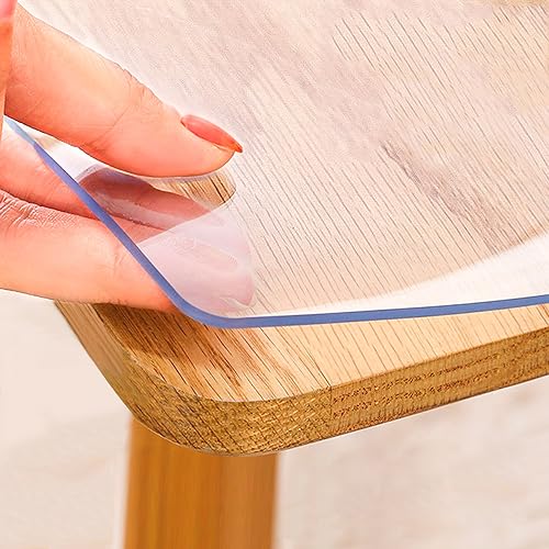 17x24 inch Crystal Plastic Office Desk Pad Clear PVC Blotter Mat Cover for Home Computer Laptop Keyboard Pads Wipeable Waterproof Vinyl Office Writing Desk Pad Protector Heatresistant with Mouse Pad - size: 17X24 inch
