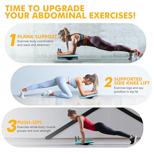 Plank Board, Core Trainer Balance Board, Pure Plank Board with Handles, Full-Body Workout, Home Fitness Equipment for Core Strength