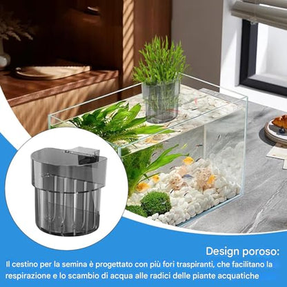 Plances for Pisher Tank Assembled Aquarium | Plant with Hook | Fish with Water Hooks | Water Grow Decoration | Aquatic Planter with Hook Aquarium for Fish Tank Decoration