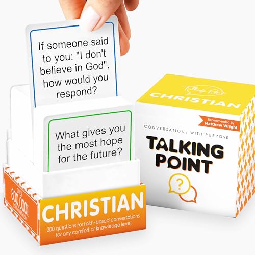 200 Conversation Cards for Christians Game - Explore Your Faith and Have Fun on Family Game Night, Bible Study or Youth Groups - Perfect for Church Groups, Couples Night, Easter Gifts
