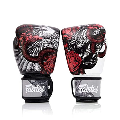 Fairtex Beauty of Survival Limited Edition Boxing Gloves | Premium Craftsmanship |Full-Grain Leather| Stylish Design | Adjustable Fit | Unique Artwork | Hook and Loop Straps - size: 14 oz