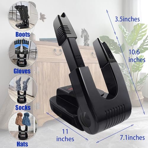 DLHONORV Boot and Shoe Dryer, Glove Dryer, Portable Adjustable Rack, Folding Design, Quick Drying for Shoes, Gloves, Hats, Socks