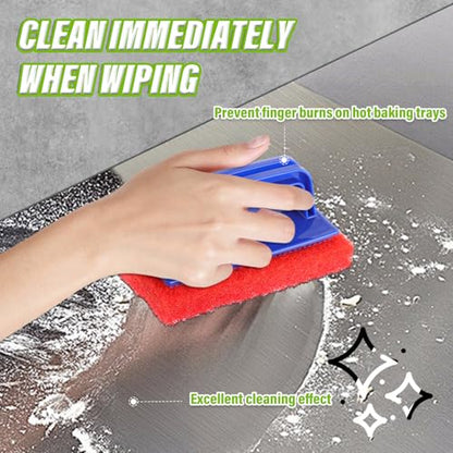 5 Pack Electric Cleaning Brush Pad Kitchen Bathroom Household Cleaning Pad Swimming Pool wall Cleaning Brush Heavy Duty Griddle Scrubber Scouring Pad and 1 Pack Handle kit(Red) - color: Red
