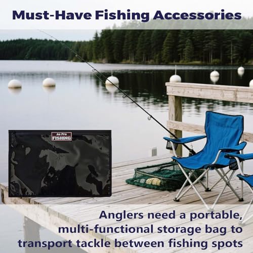 4Pack Fishing Clear Tackle Storage Bag,Waterproof Plastic Storage Fishing Bag for Fishing Gear, Bait, Tackle, Lures and Soft Plastics,Built Tough, Massive Storage Fishing Gift Bag