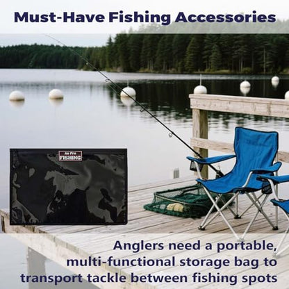 4Pack Fishing Clear Tackle Storage Bag,Waterproof Plastic Storage Fishing Bag for Fishing Gear, Bait, Tackle, Lures and Soft Plastics,Built Tough, Massive Storage Fishing Gift Bag