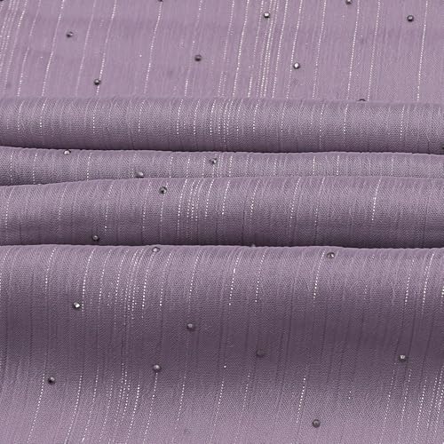 JUMISEE Sparkly Rhinestone Hijab Scarf for Women Glitter Wrinkle Chiffon Muslim Instant Hijab Long Scarves Head Wrap Shawls - color: Purple