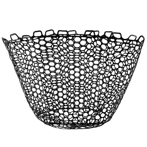 Alwonder Fishing Nets Silicone Replacement Netting, Clear Black Fly Ice Fishing Net Landing Kayak Nets Without Handle for Freshwater Saltwater Foldable Soft Flexible Trout Net Silicone Mesh - color: Black, size: 4025