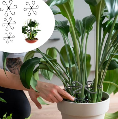 Reusable Plant Stem Supports for Indoor Plants - 4 Sizes, Durable Plastic Holders Easy Clip Hooks Growth Accessories for Climbing Plants Like Monstera Pothos and Vines