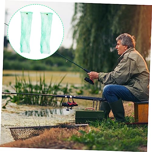 BESPORTBLE 2sets Soft Fishing Net Large Drawstring Net Ideal for Small Big Fish 2pcs*2